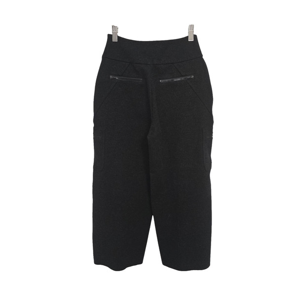 Athleta Venice Heathered Cargo Wide Leg‎ Trousers Womens Size 0 Black Gray Pants - Picture 2 of 10